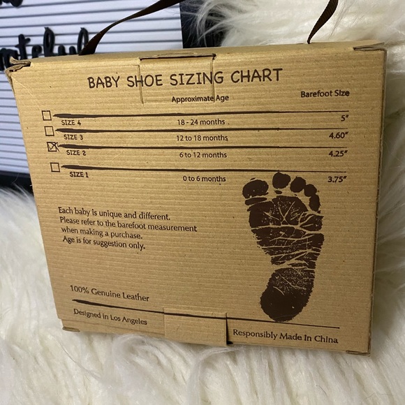 NIB First Steps Baby Gold Moccasin Shoes - Picture 6 of 8